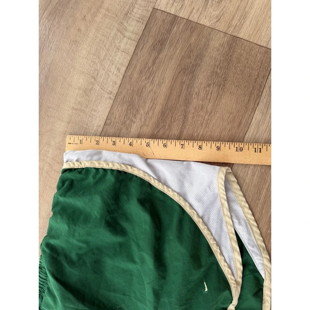 Nike Team USF Bulls Running Shorts Womens Medium Green White Athletic Gym 0865
